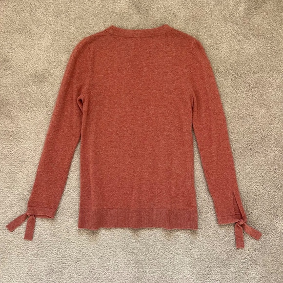Ann Taylor LOFT Dusty Rose Terracotta Pink Crew Neck Sweater Size XSP - Picture 7 of 11